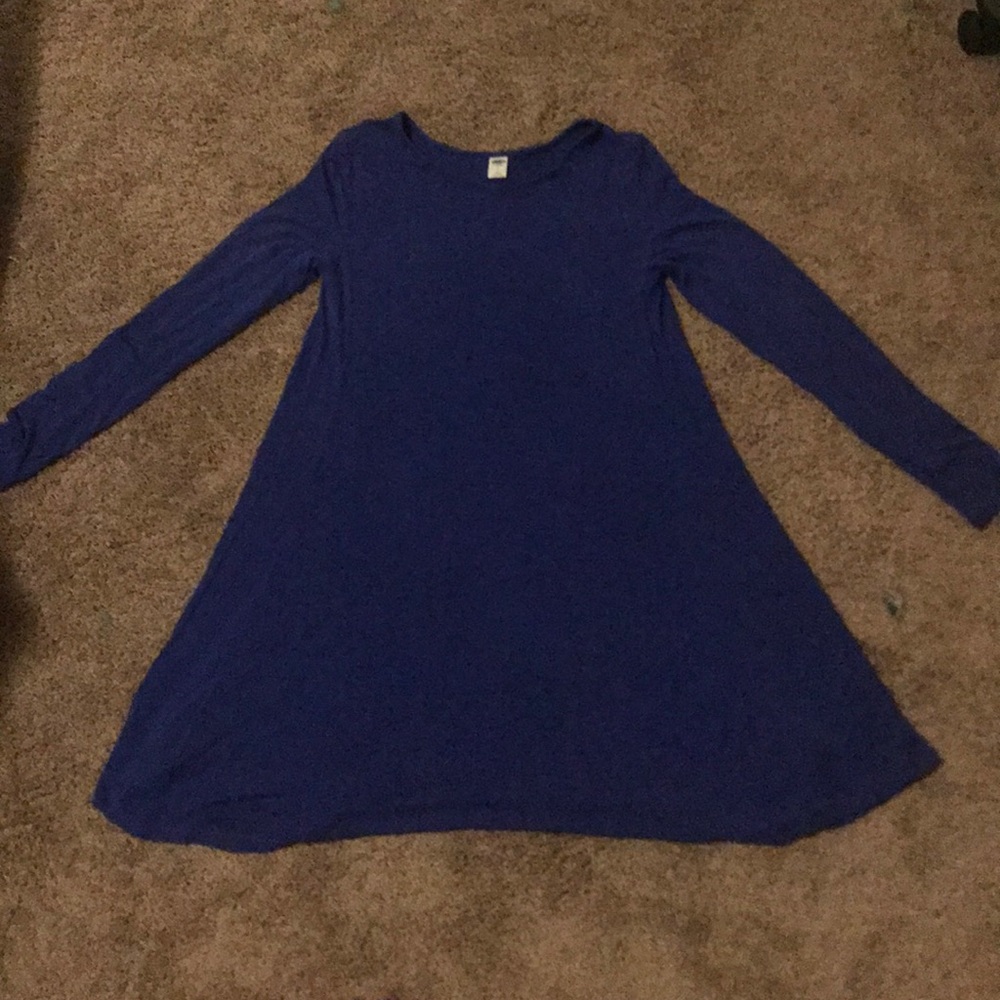 Long Sleeve Blue Dress